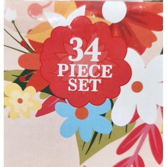 34 Piece Cookie Baking Set Cookie Press 12 Decor Discs Gift Boxes Frosting Tips - Picture 3 of 6